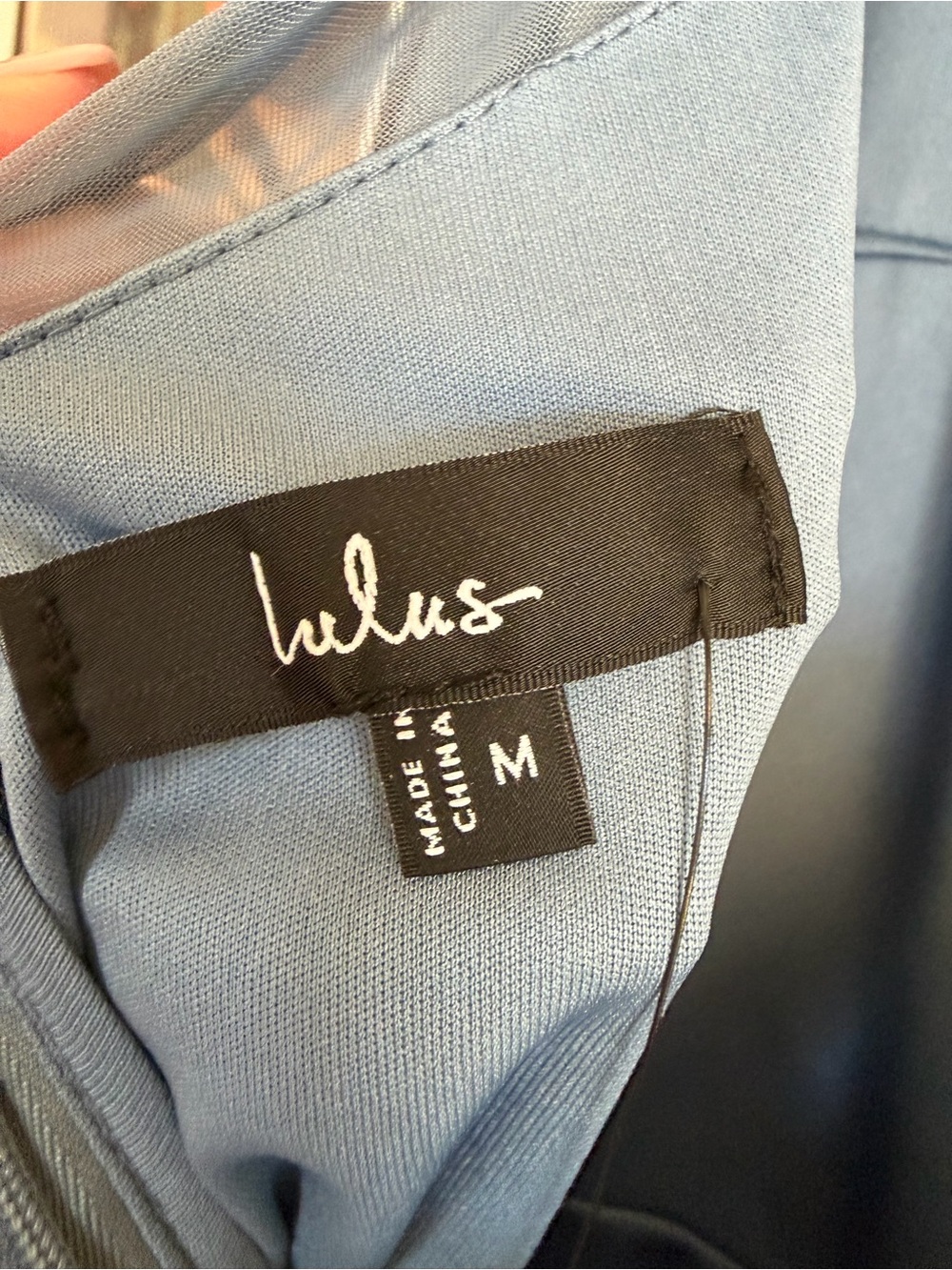 Lulu's Sheer Ruched Maxi Dress in Dusty Blue - Picture 4 of 4